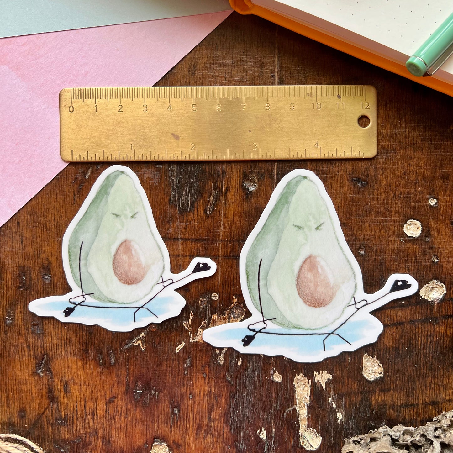 Meditating Avocado Vinyl Sticker