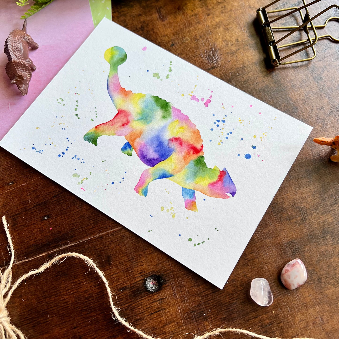 Rainbow Ankylosaurus Print