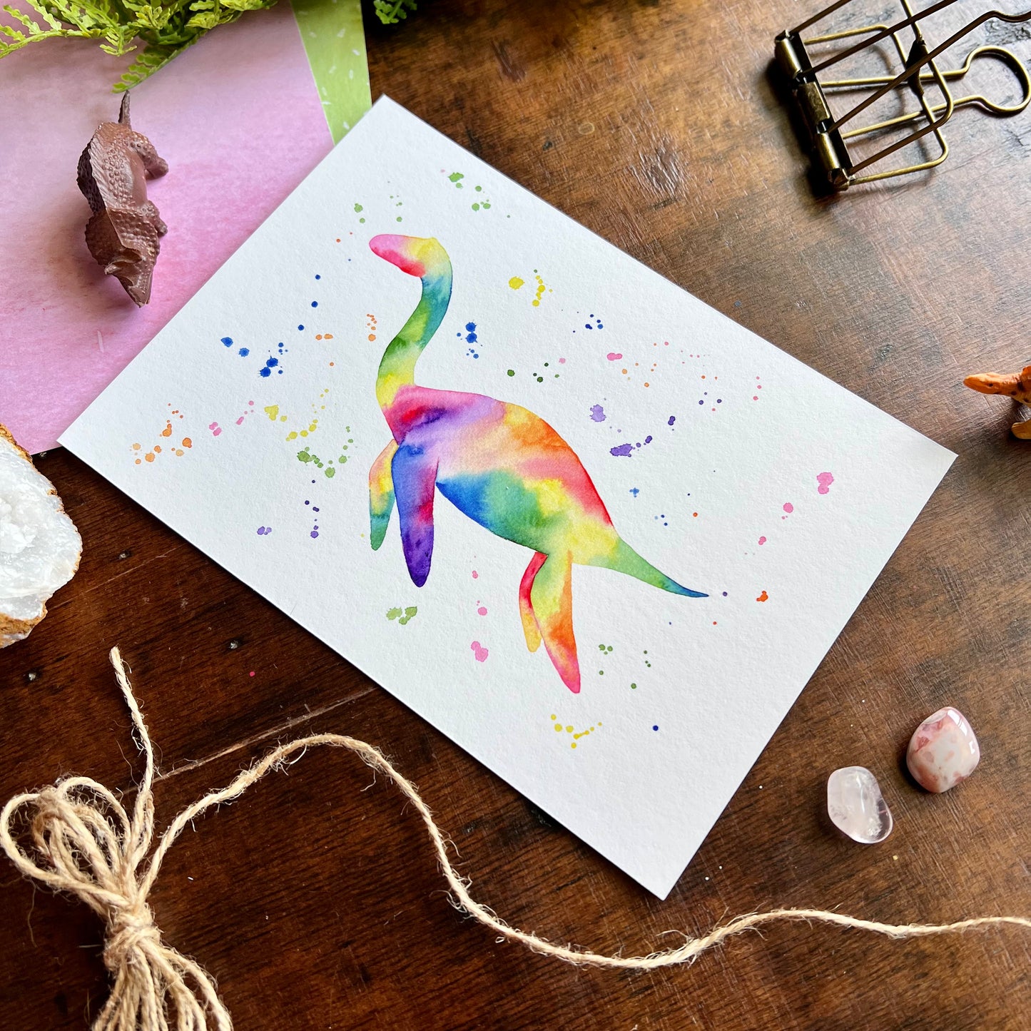 Rainbow Plesiosaurus Print