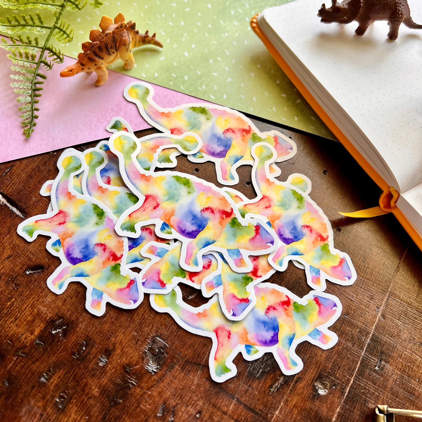 Rainbow Anklyosaurus Vinyl Sticker