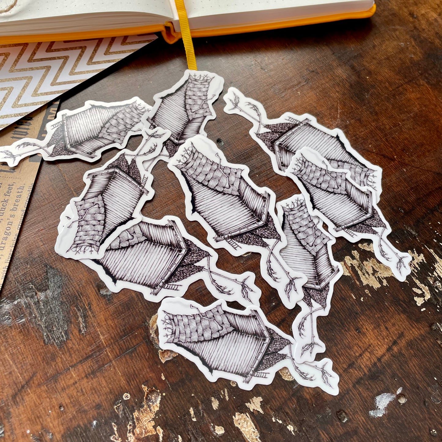 Baba Yaga's Hut Vinyl Sticker