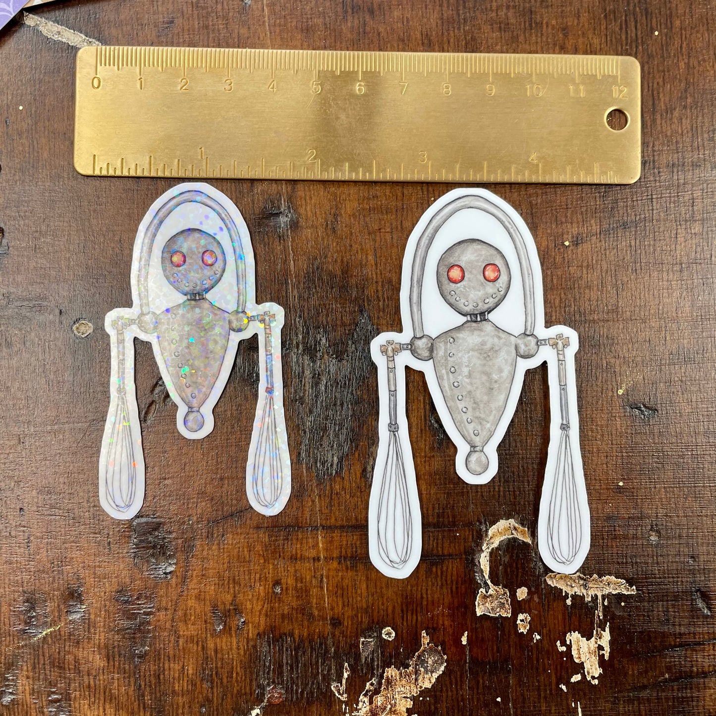 Edward Scissorhands Whisk Robot Sticker (Obscure Objects series)