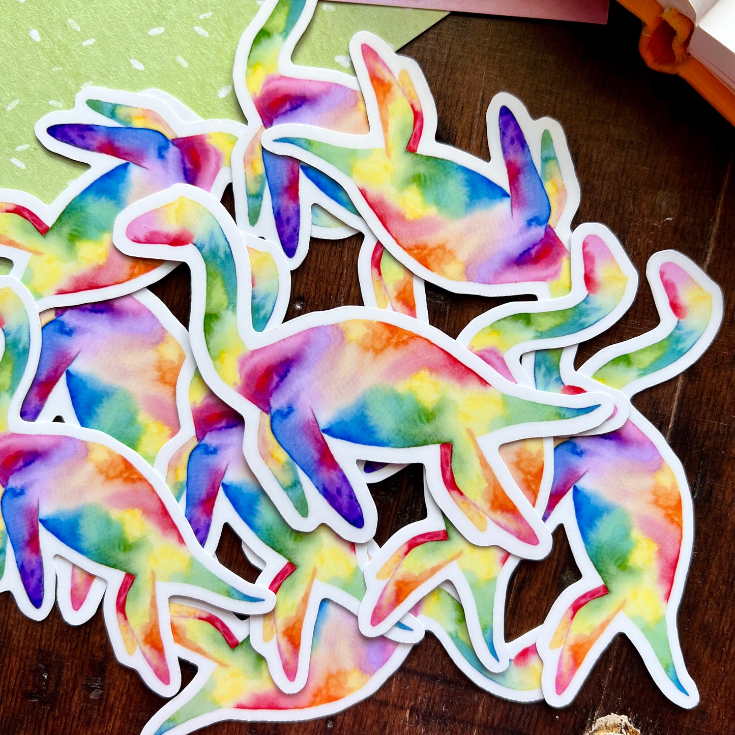 Rainbow Plesiosaurus Vinyl Sticker