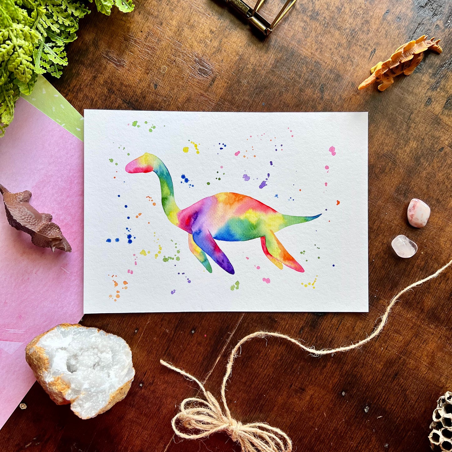 Rainbow Plesiosaurus Print