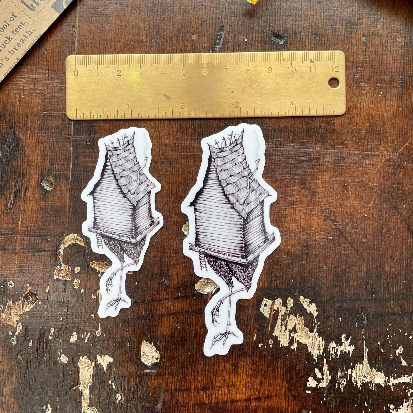 Baba Yaga's Hut Vinyl Sticker