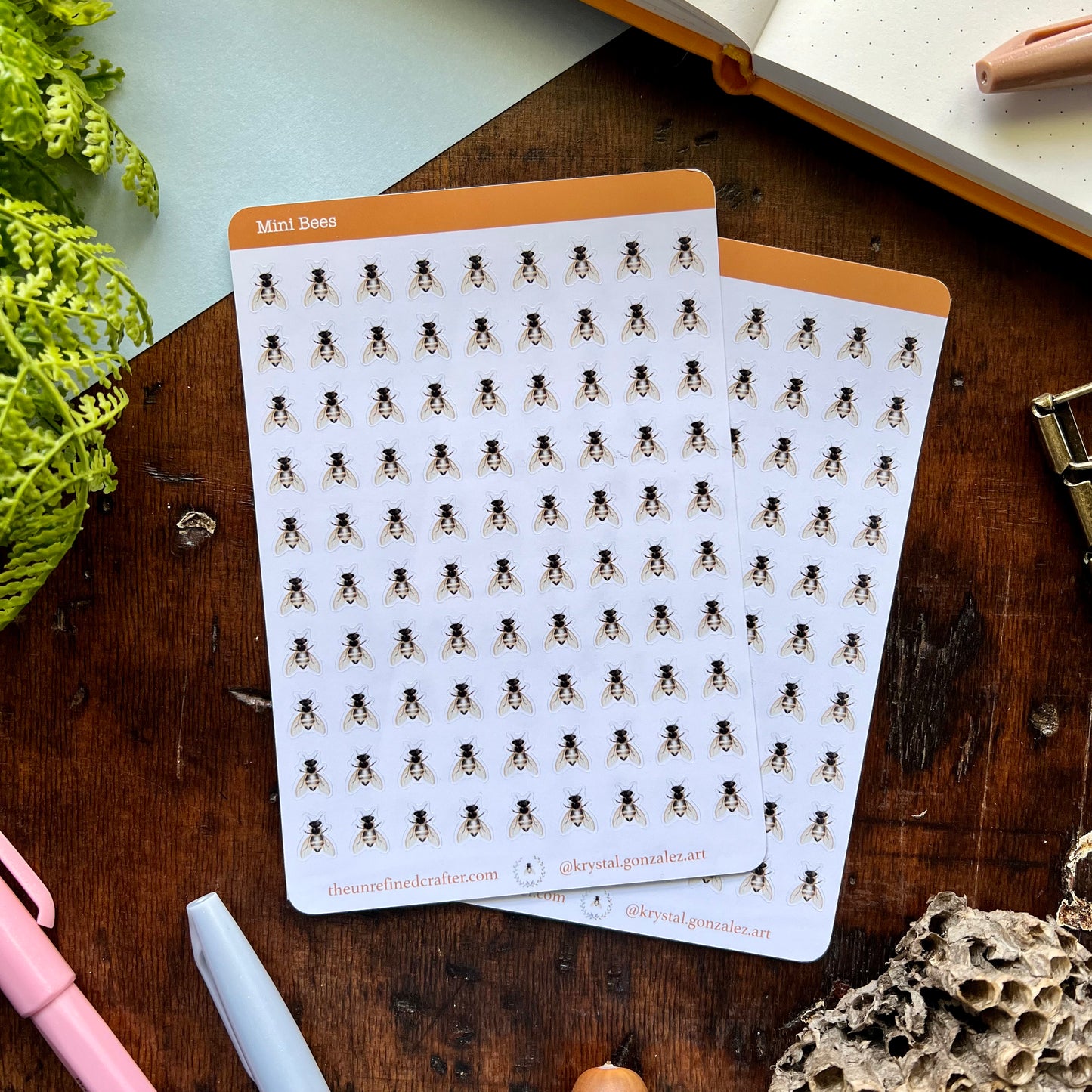 Mini Bees Sticker Sheet