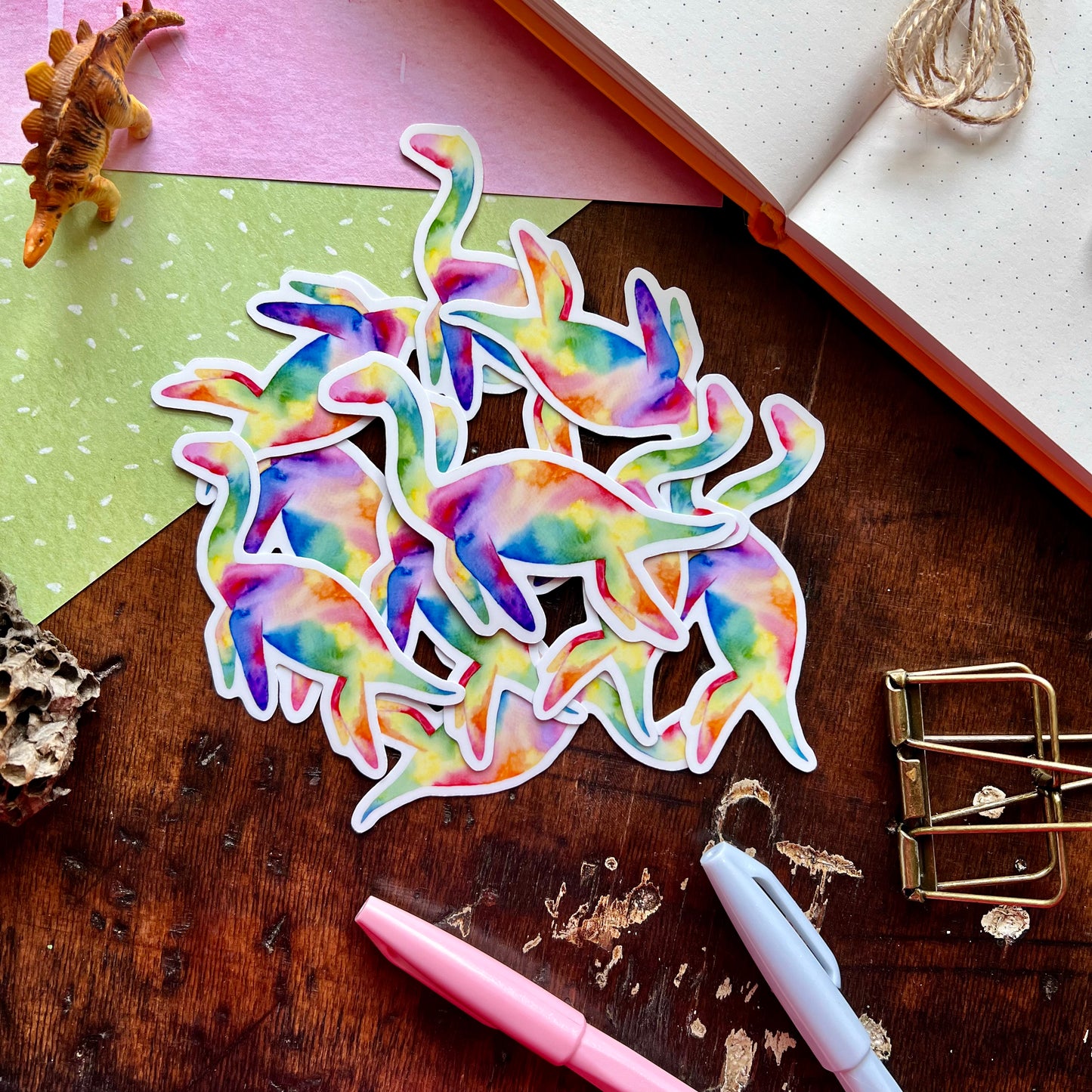 Rainbow Plesiosaurus Vinyl Sticker