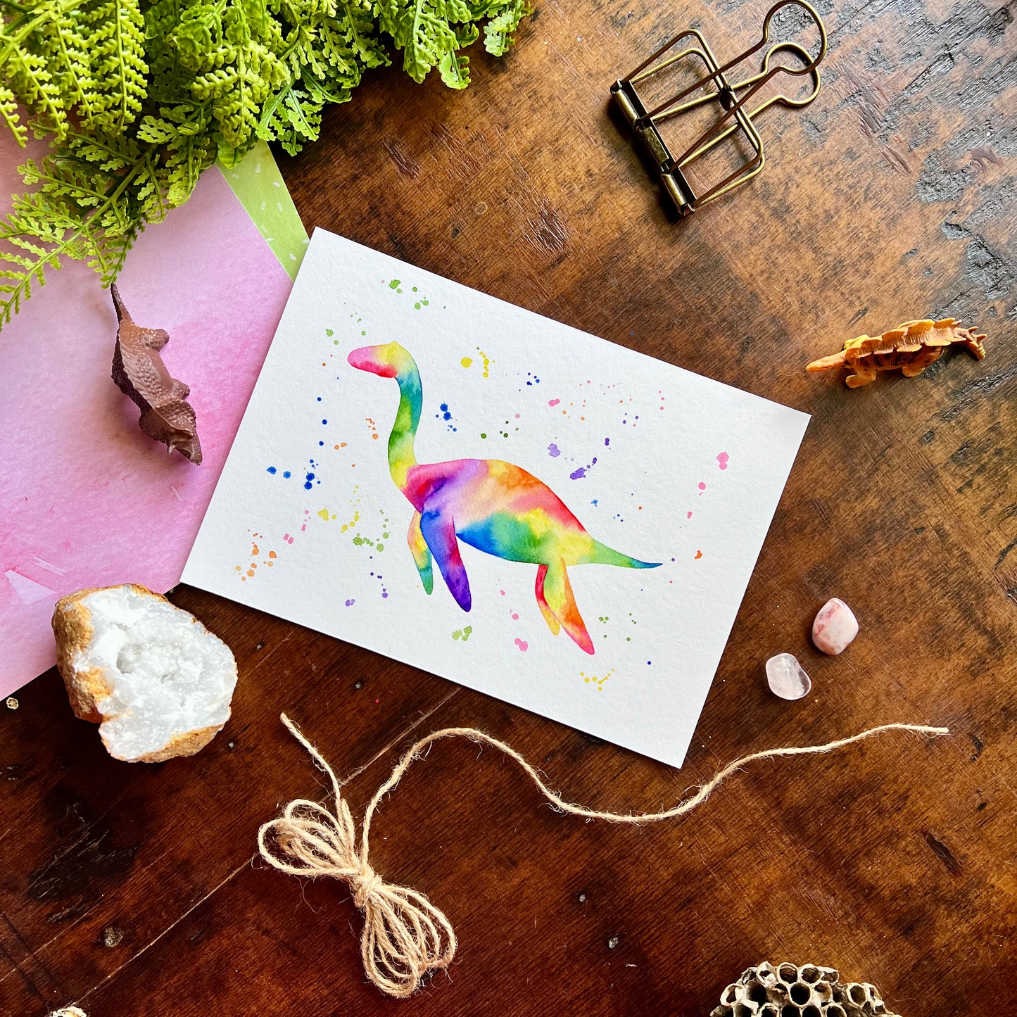 Rainbow Plesiosaurus Print