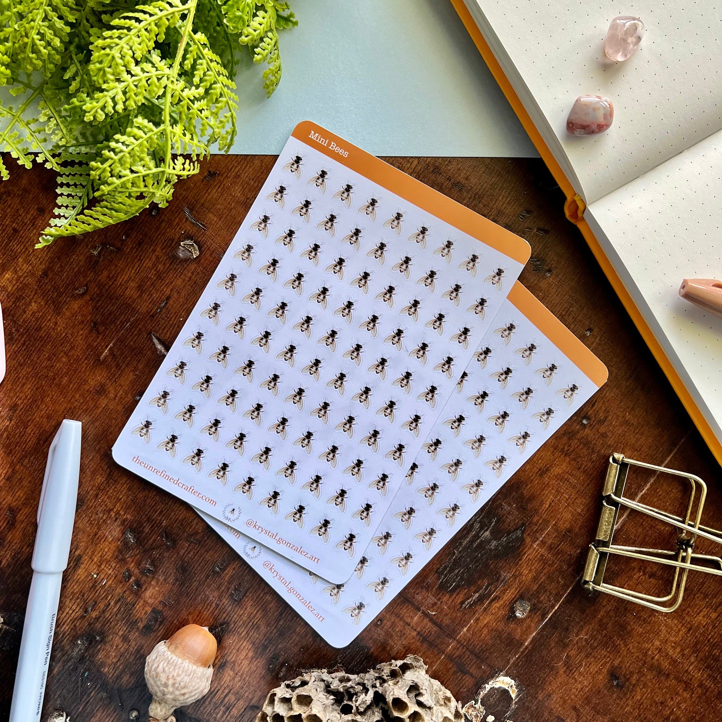 Mini Bees Sticker Sheet