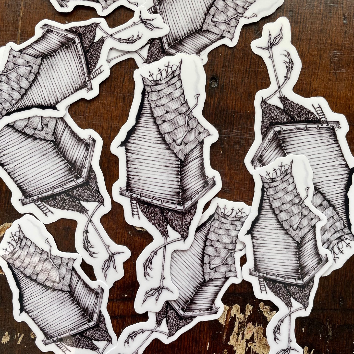 Baba Yaga's Hut Vinyl Sticker