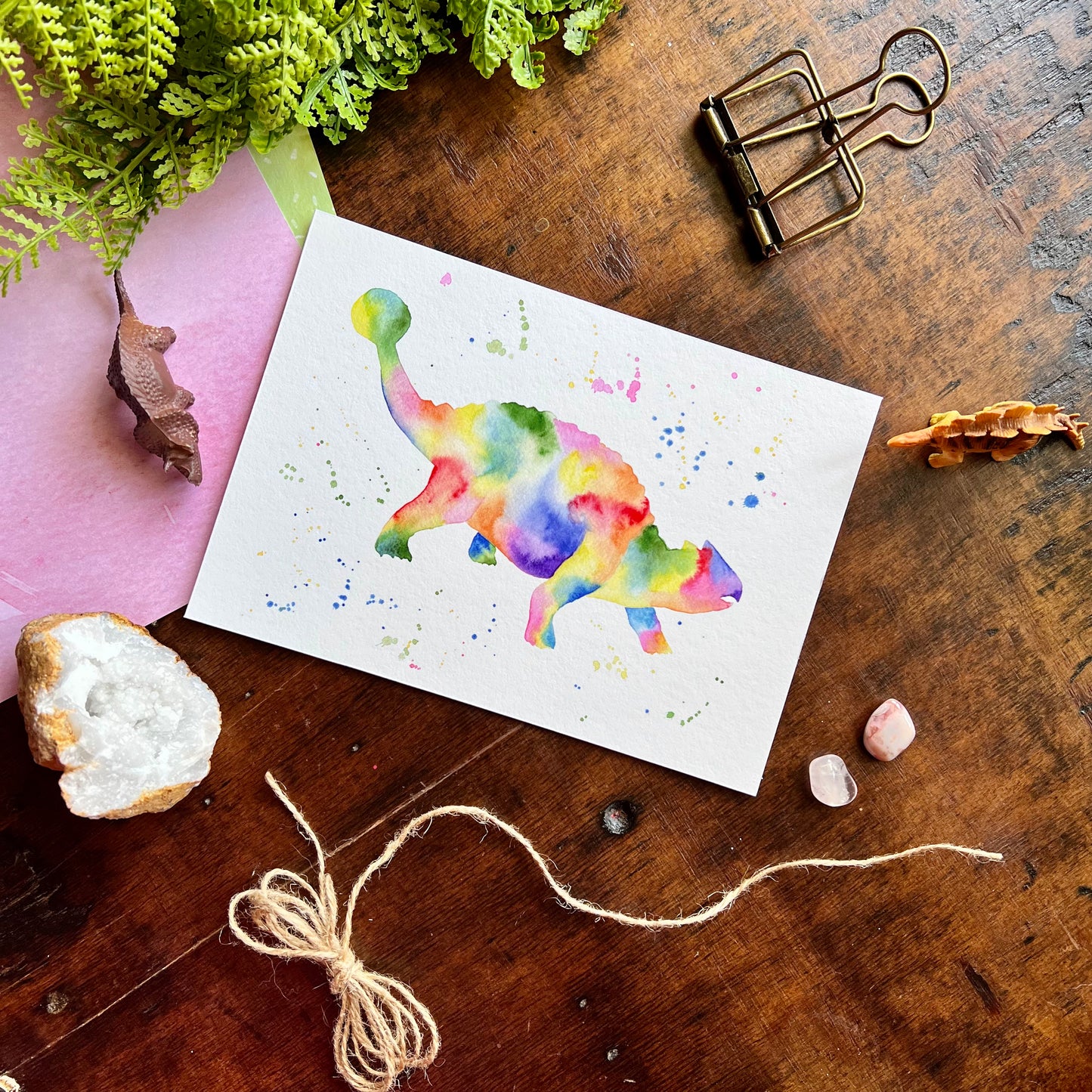 Rainbow Ankylosaurus Print