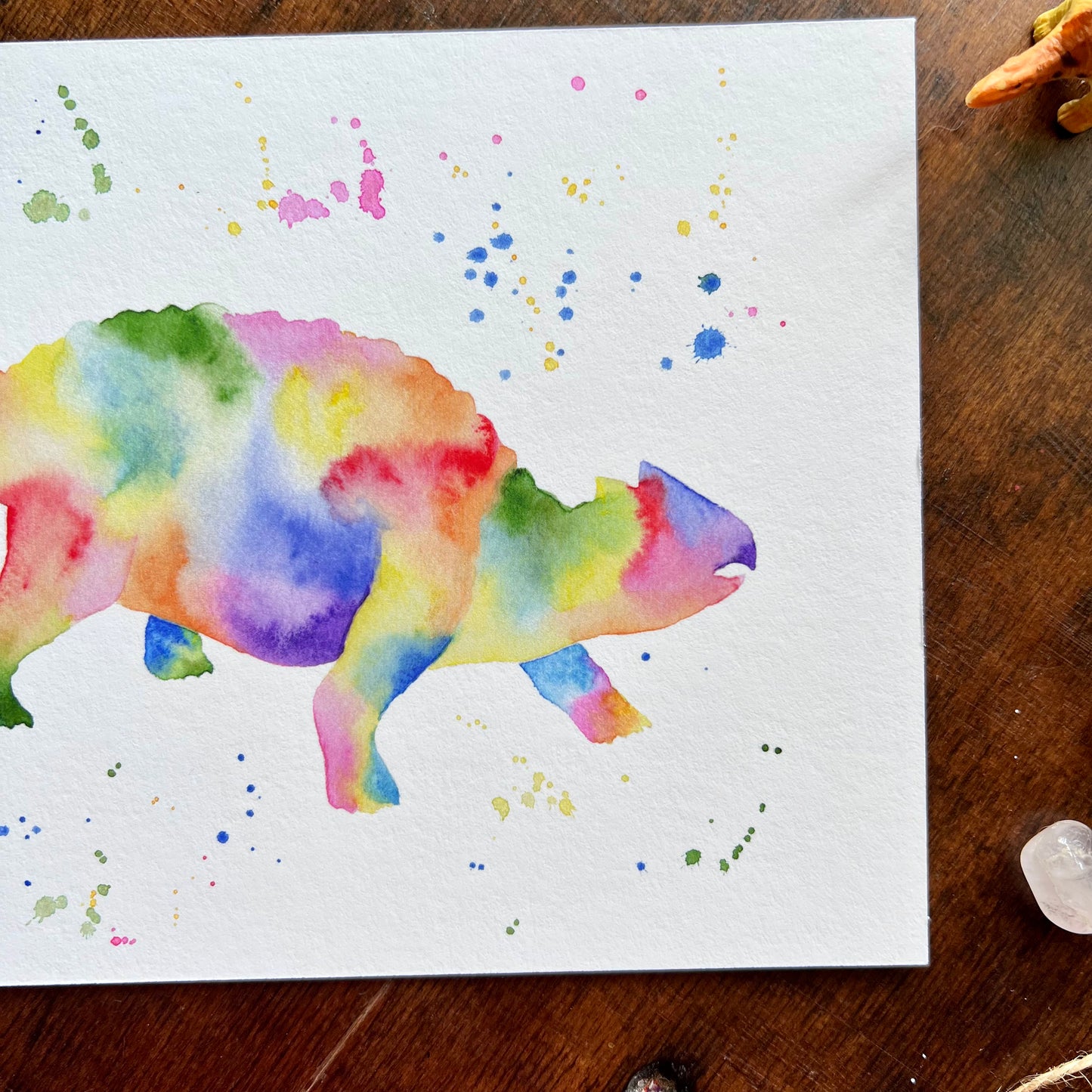 Rainbow Ankylosaurus Print
