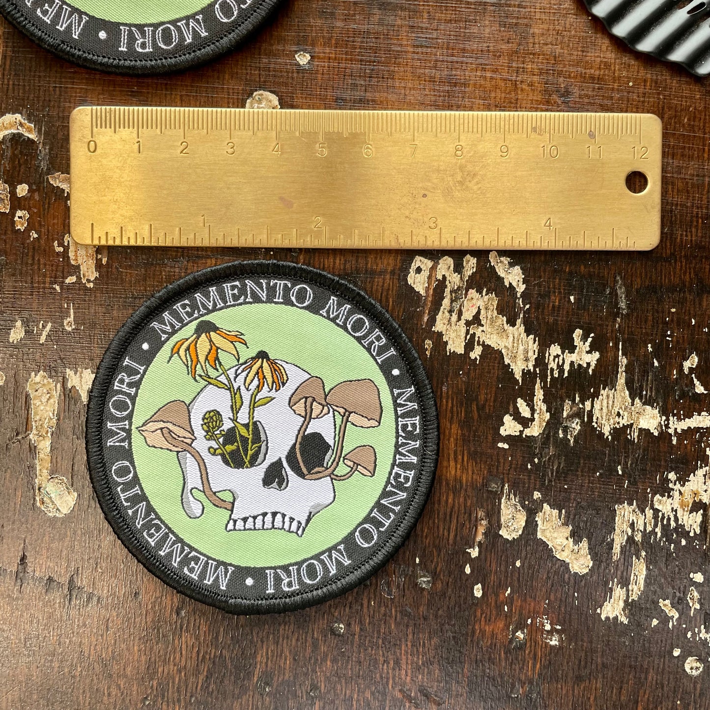 Memento Mori Embroidered Iron On Patch