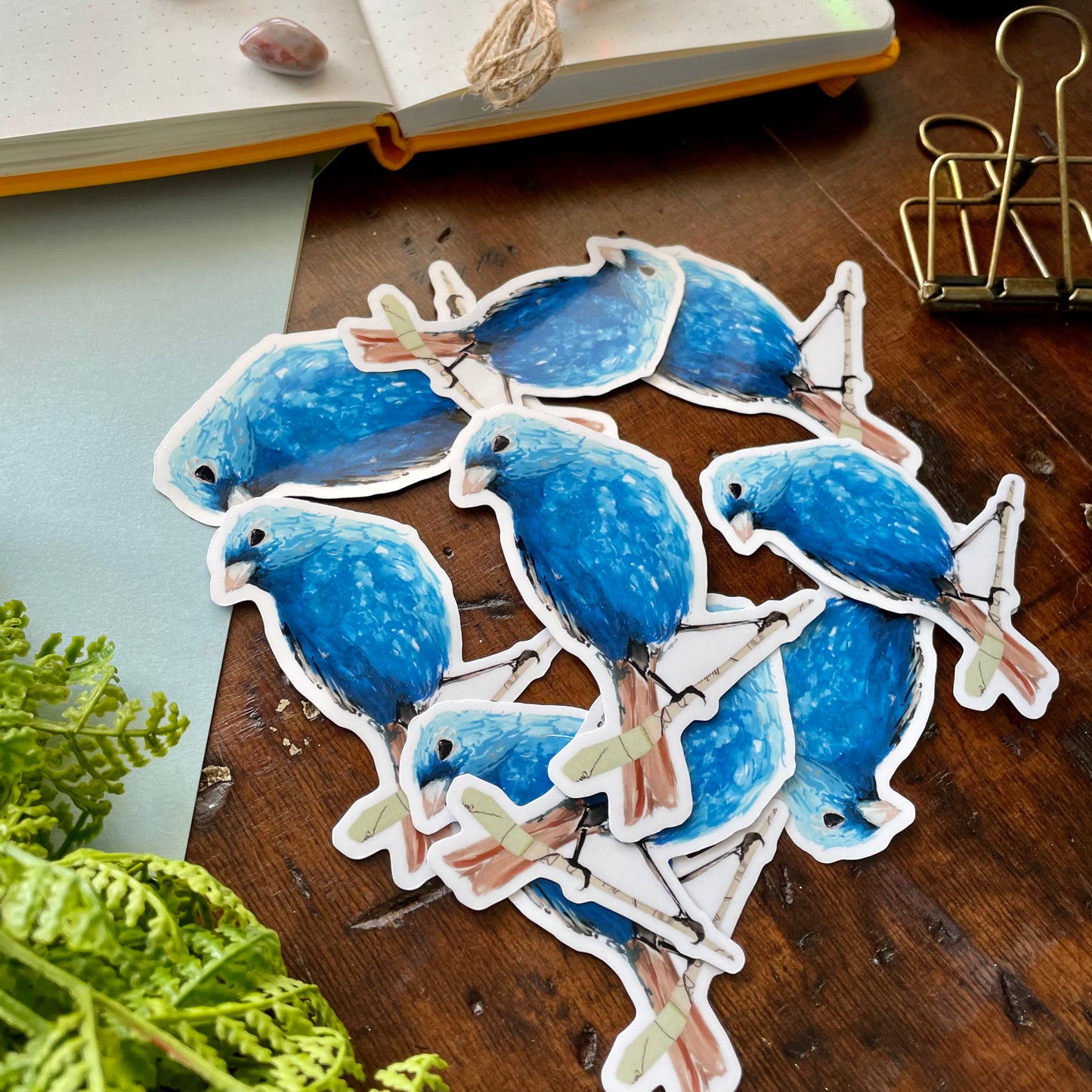 Indigo Bunting Vinyl Sticker