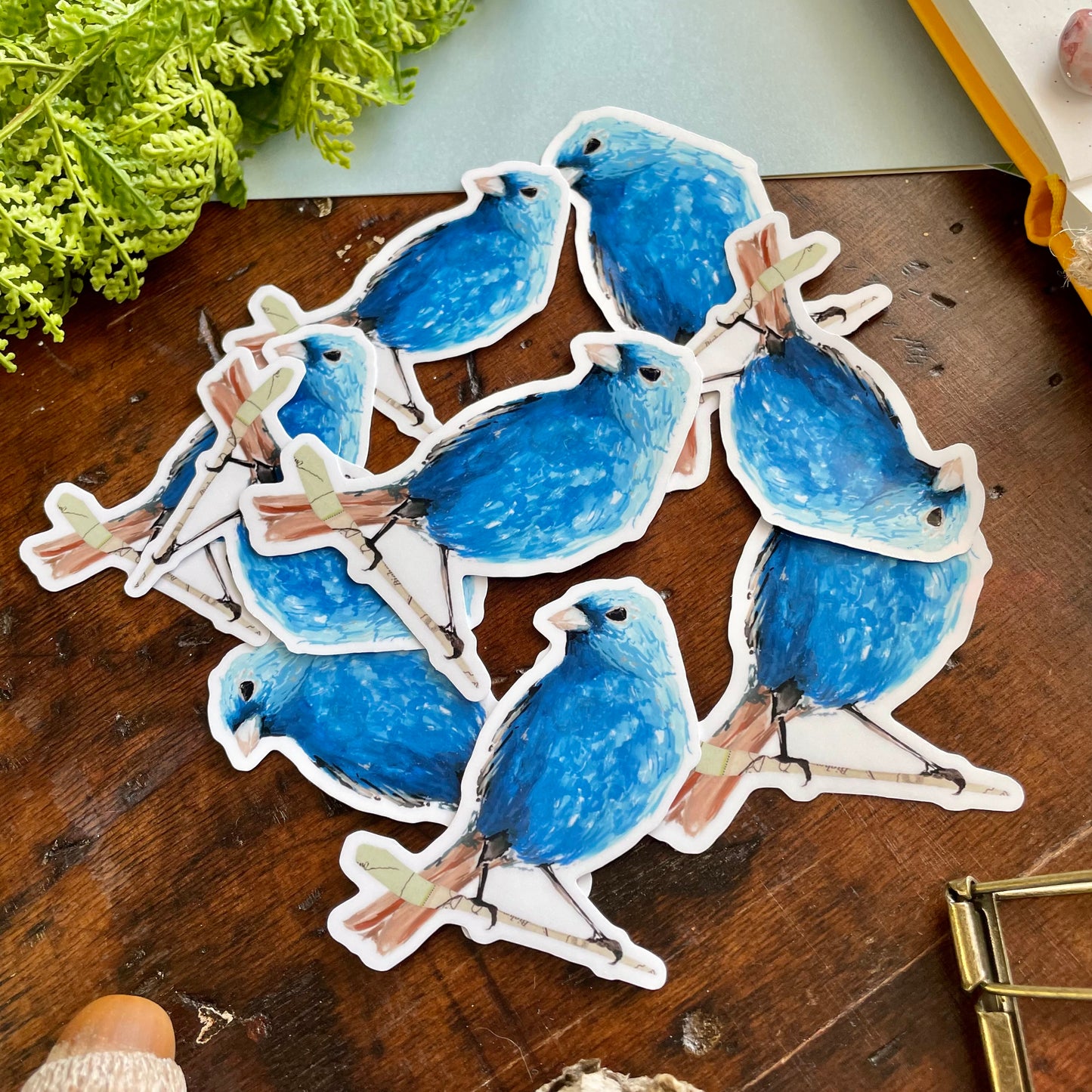Indigo Bunting Vinyl Sticker