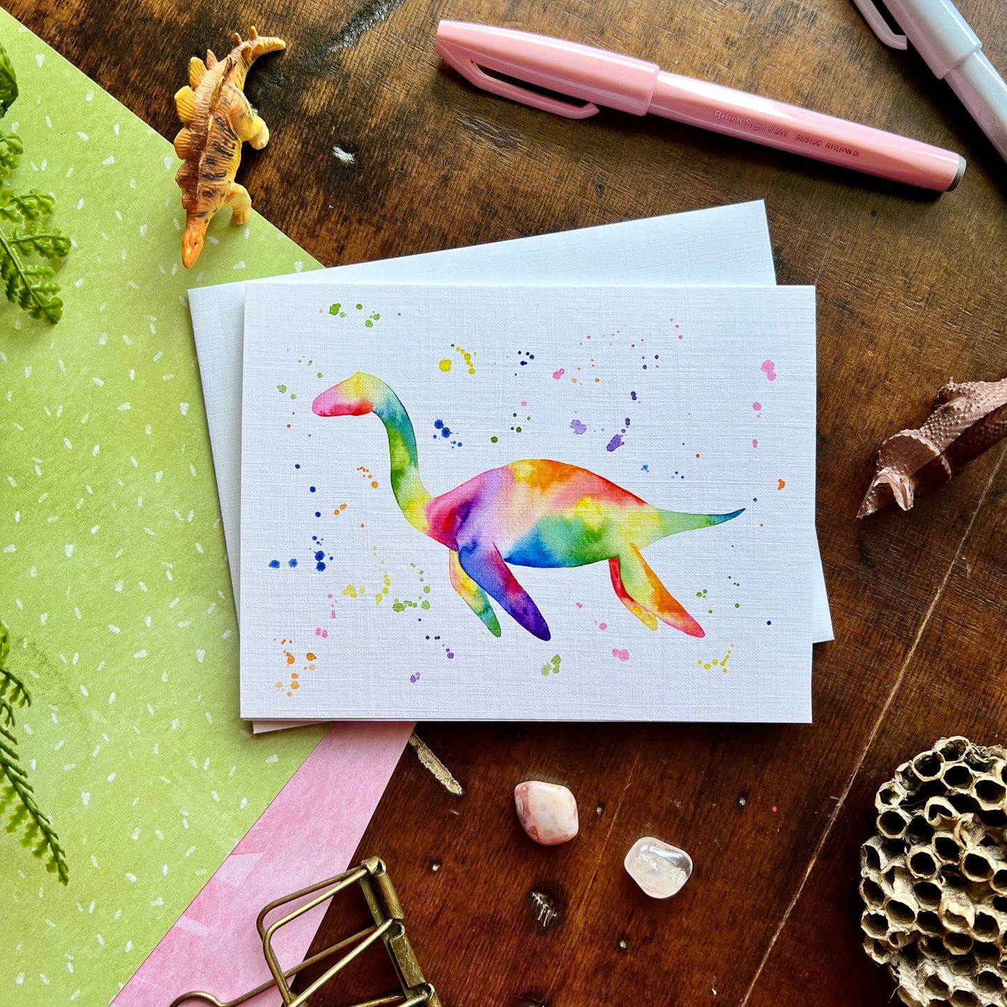 Rainbow Dinosaur Card Set 2