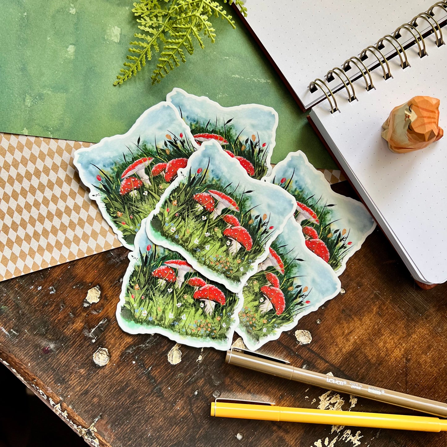 Mushroom Forest Vinyl Sticker