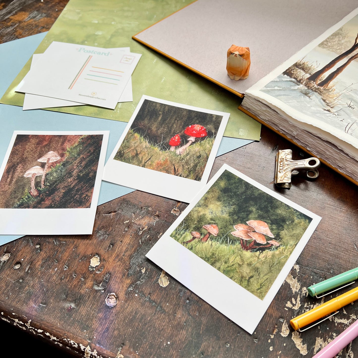 Tiny Forest | Mushroom Polaroid Postcard Set