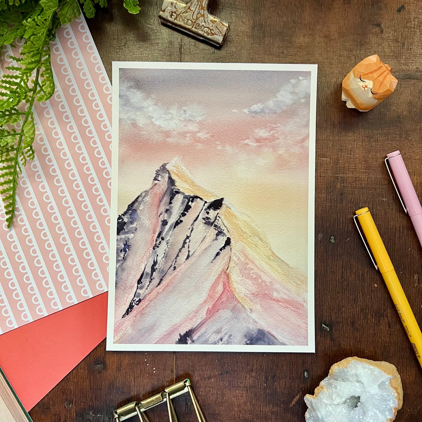 Pink Mountains Art Print