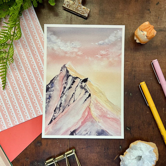 Pink Mountains Art Print