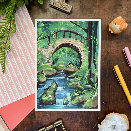 Cobblestone Bridge Art Print