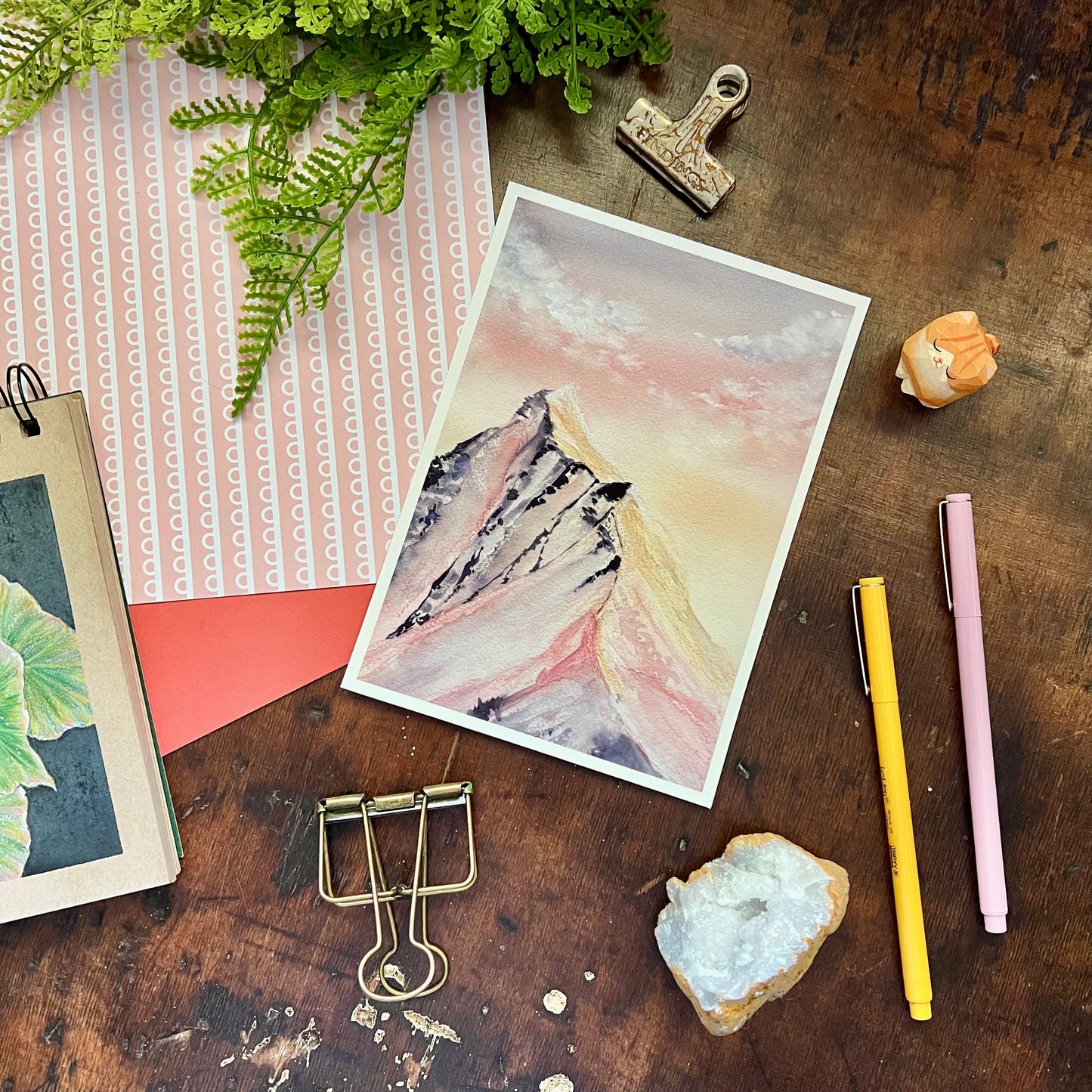 Pink Mountains Art Print