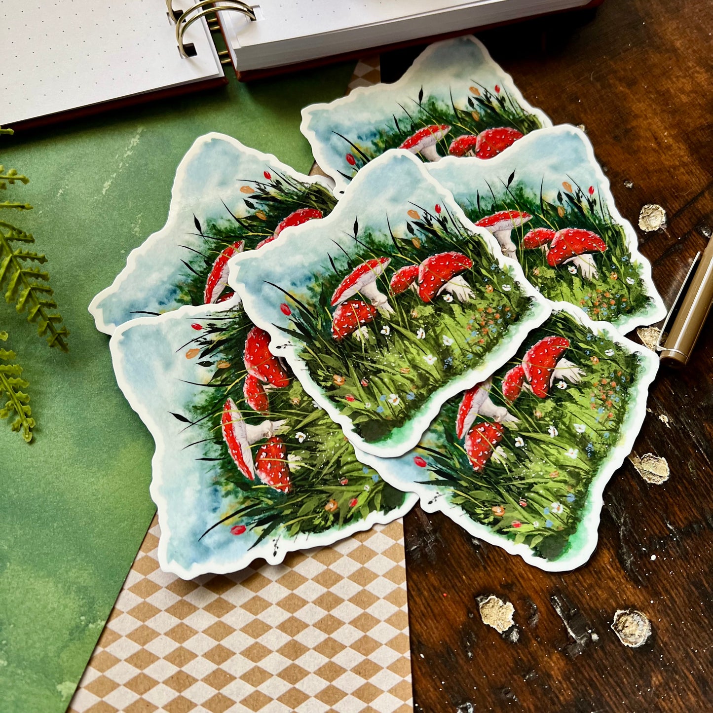 Mushroom Forest Vinyl Sticker