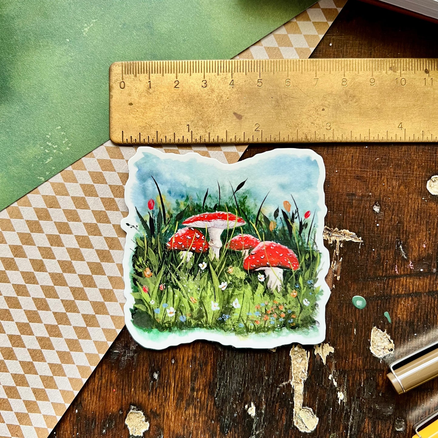Mushroom Forest Vinyl Sticker