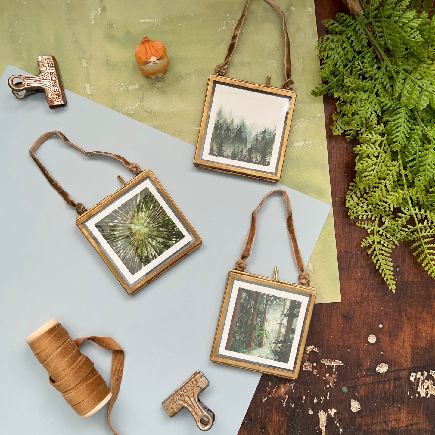 Tiny Forest Original Watercolor Paintings