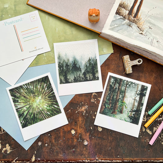Tiny Forest Polaroid Postcard Set