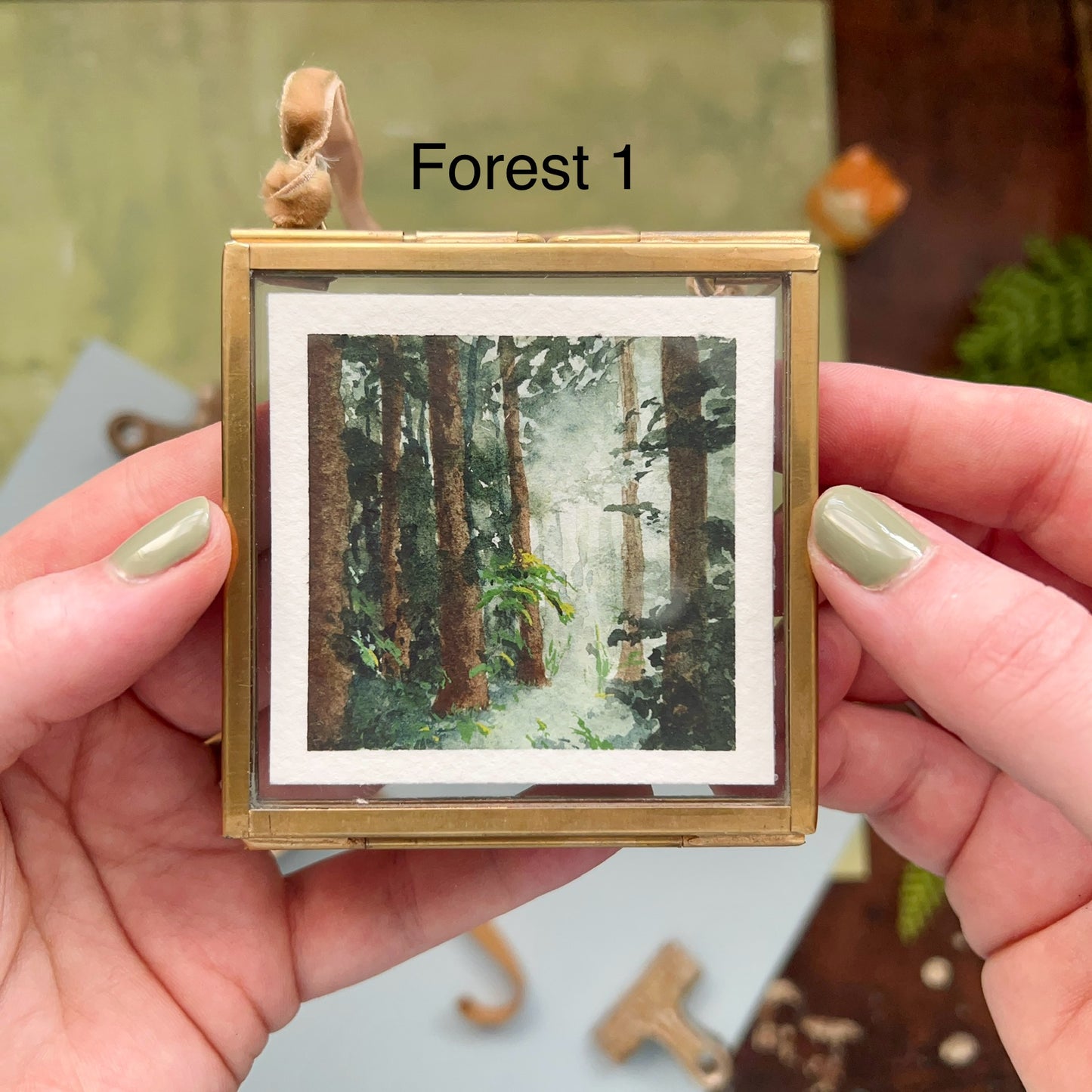 Tiny Forest Original Watercolor Paintings