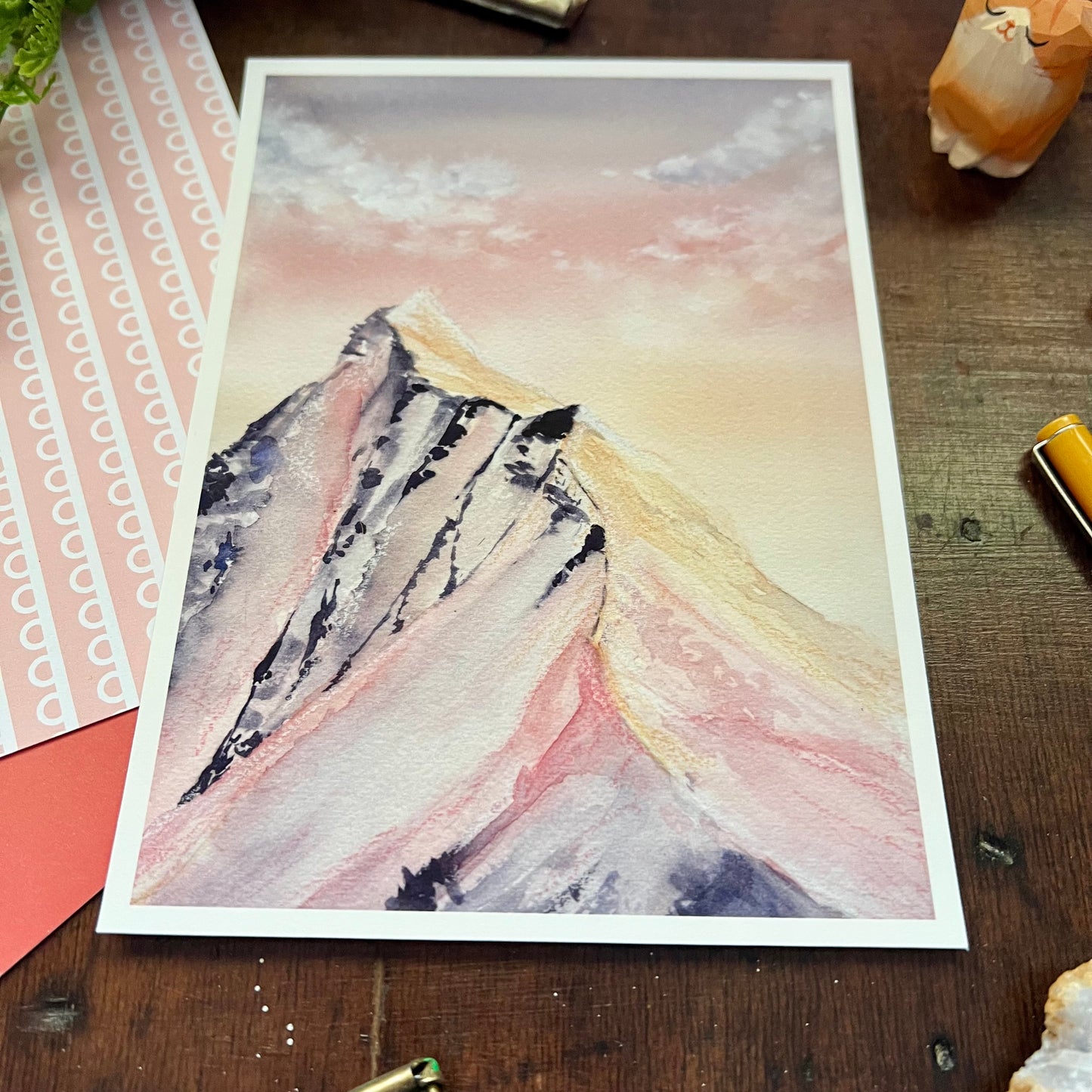 Pink Mountains Art Print