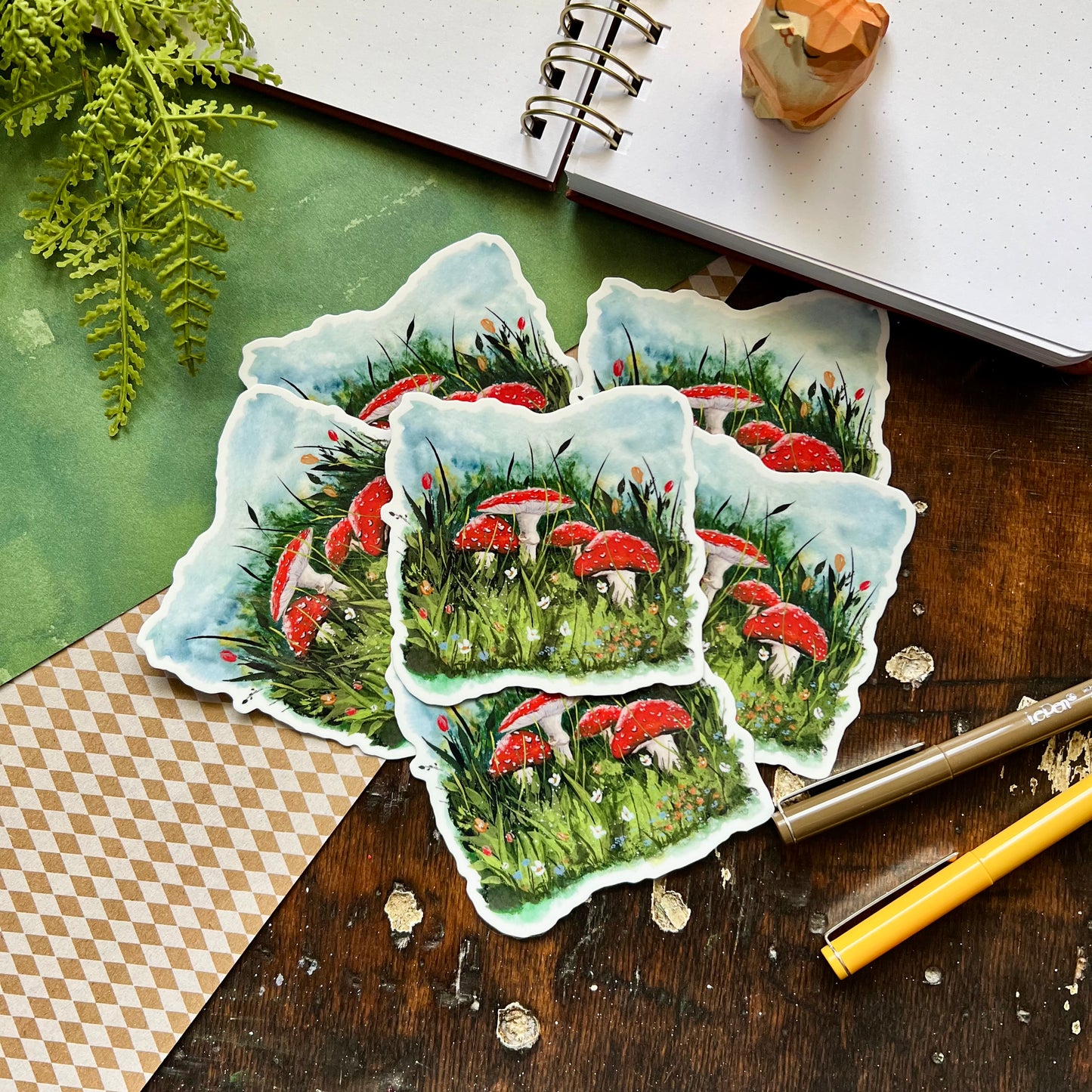 Mushroom Forest Vinyl Sticker