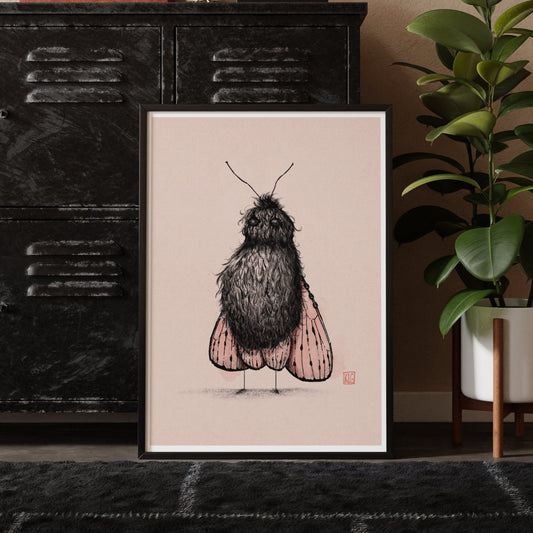 Goth Moth Art Print