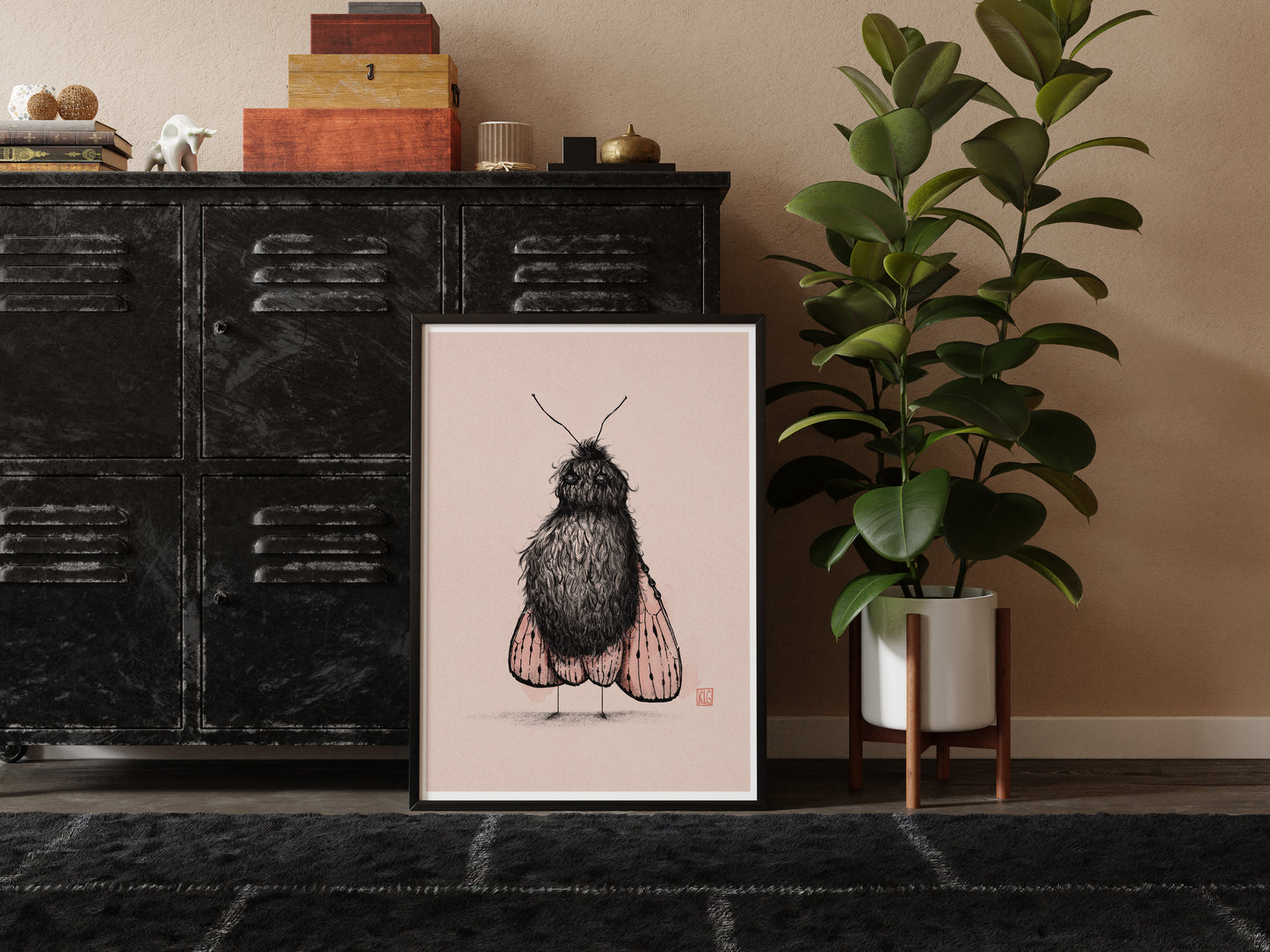 Goth Moth Art Print