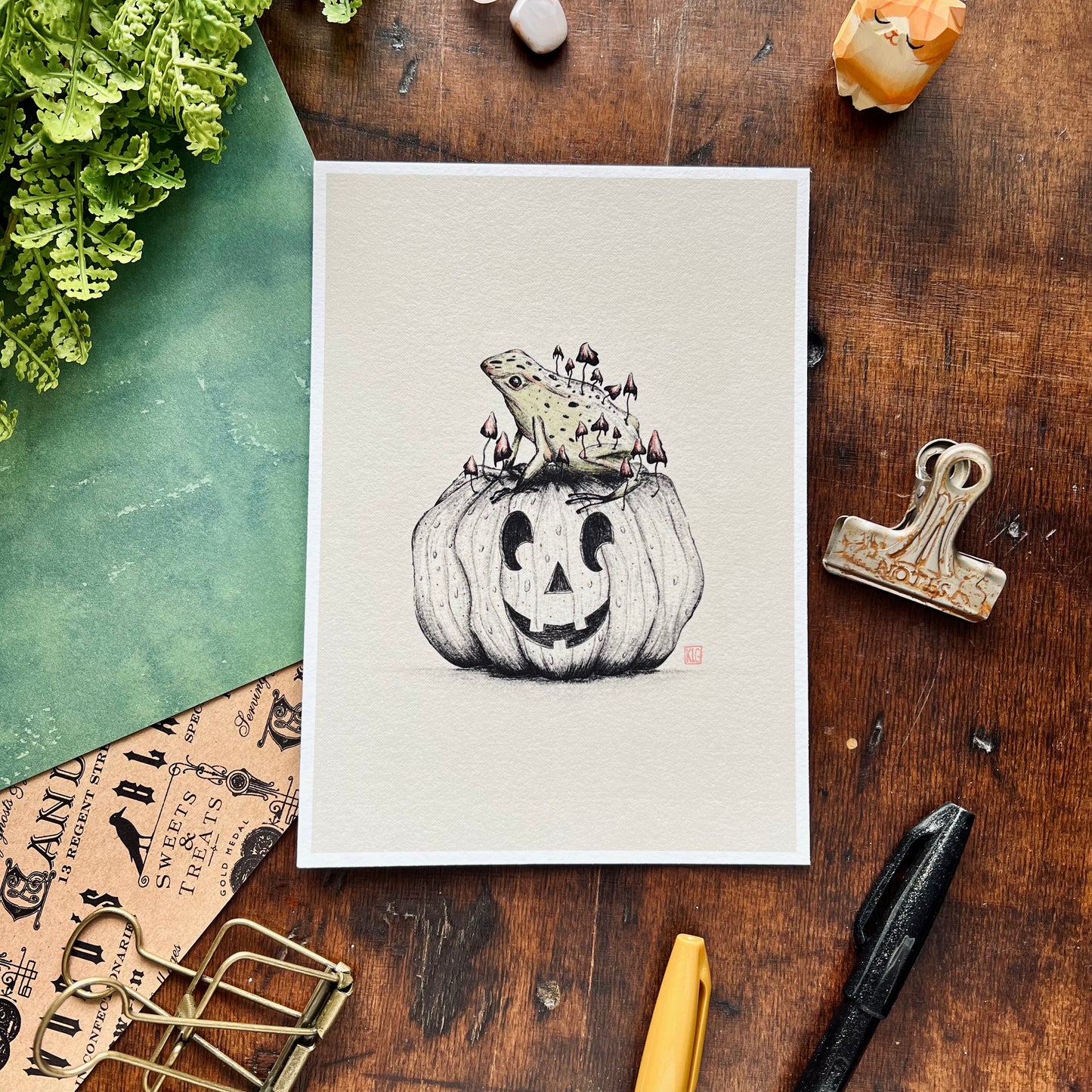 Autumn Frog Art Print