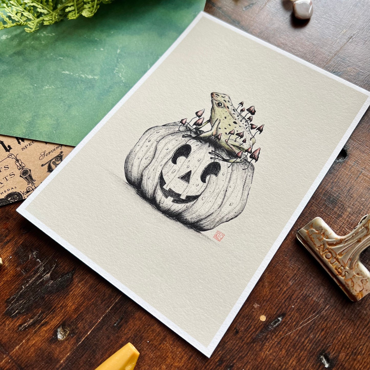 Autumn Frog Art Print