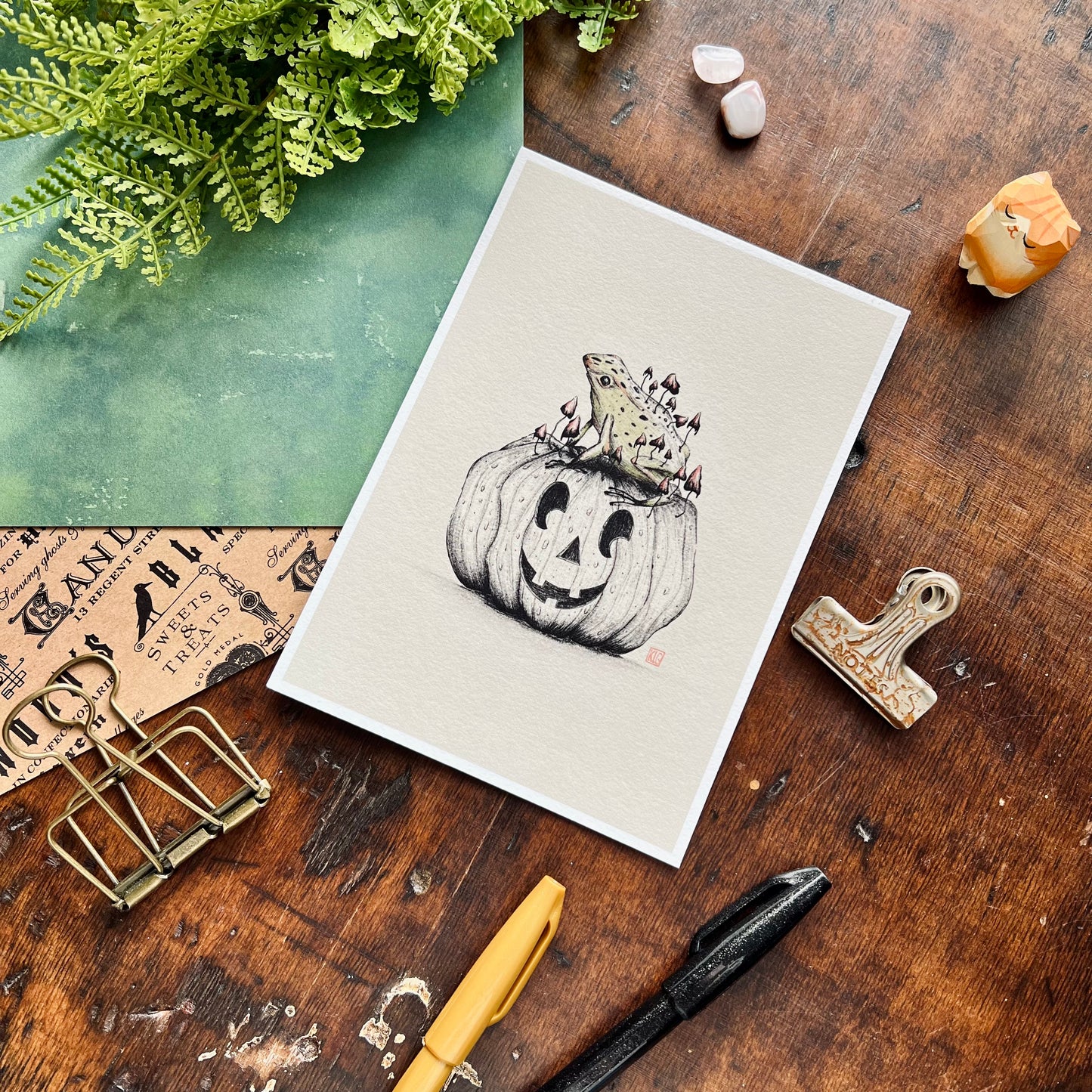 Autumn Frog Art Print