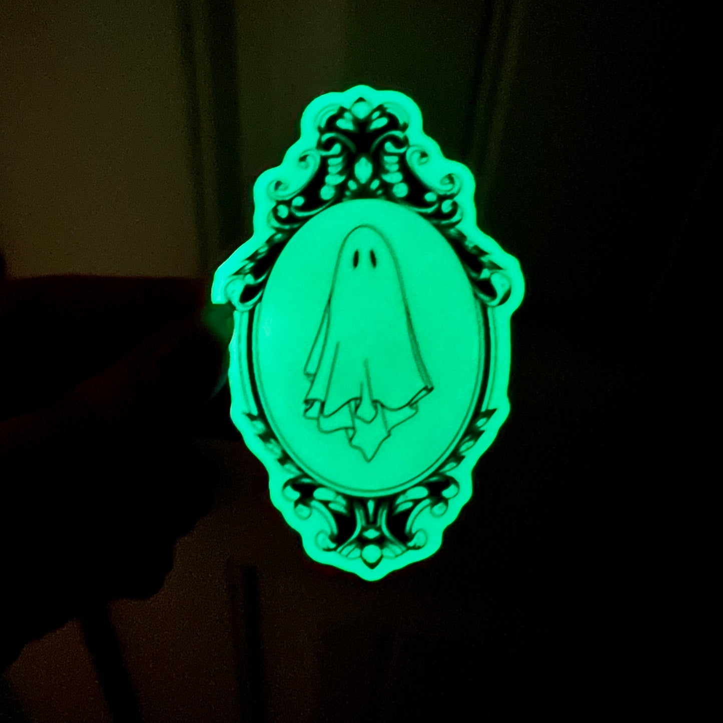 Holographic Glow In The Dark Ghost Vinyl Sticker