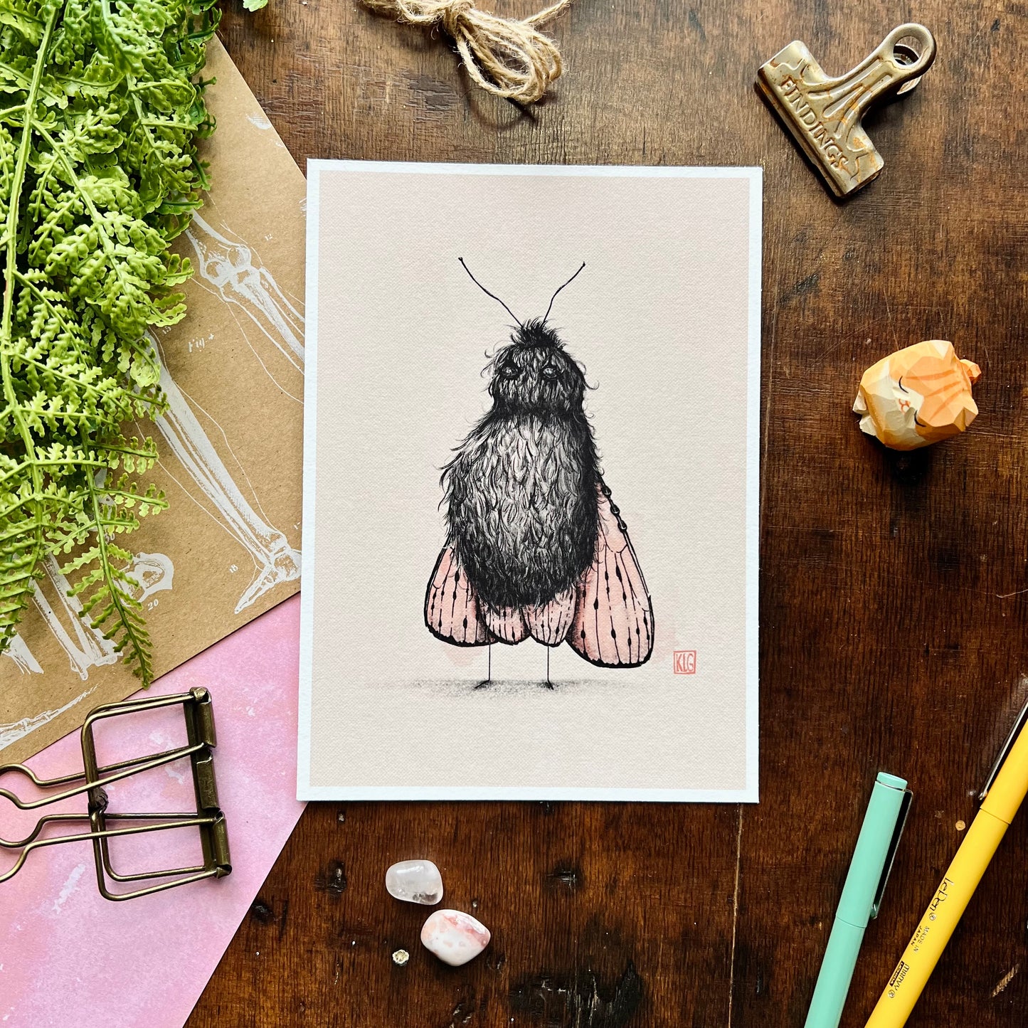 Goth Moth Art Print