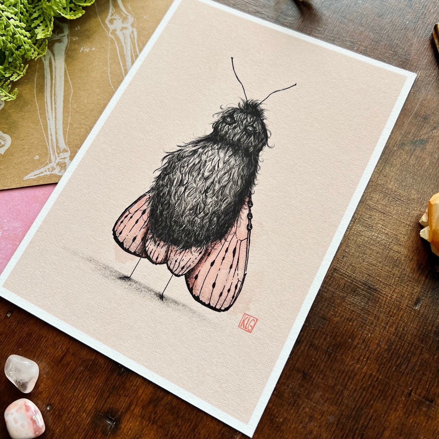Goth Moth Art Print