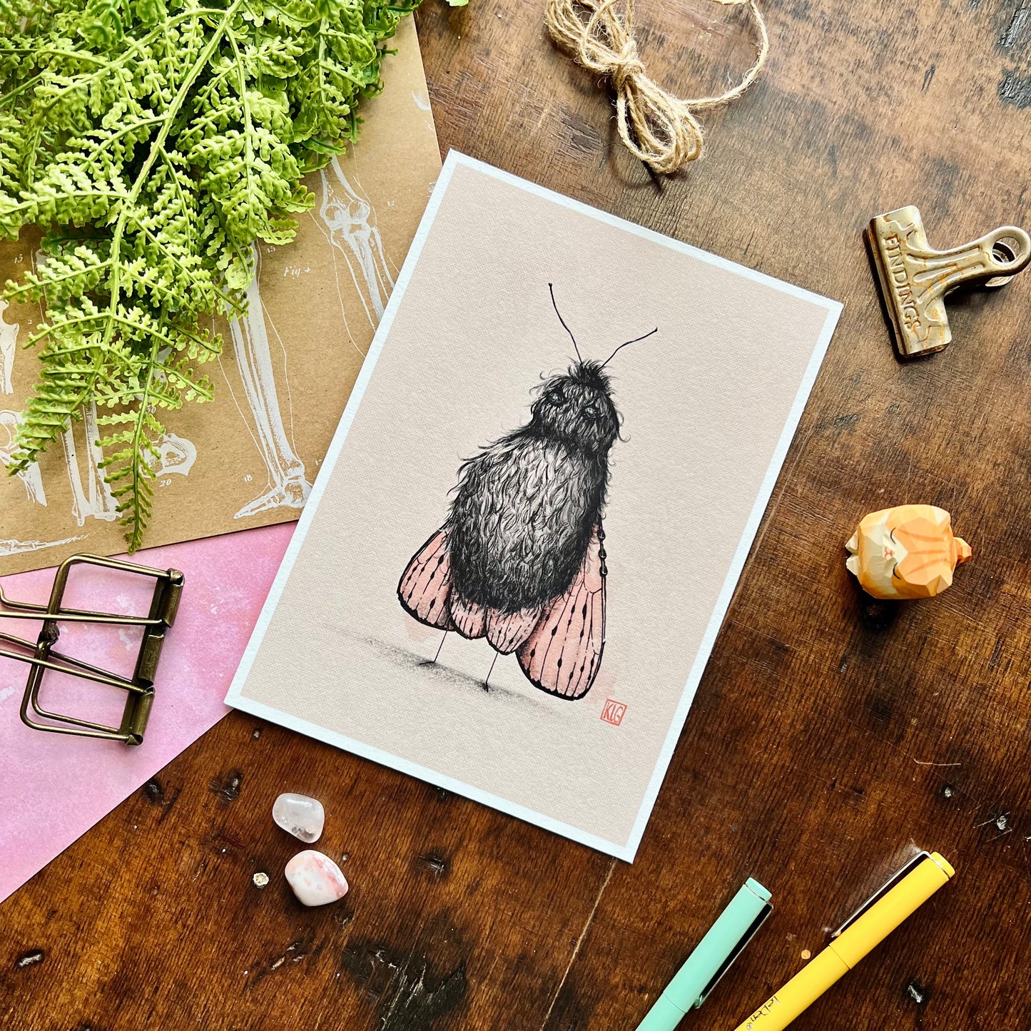 Goth Moth Art Print