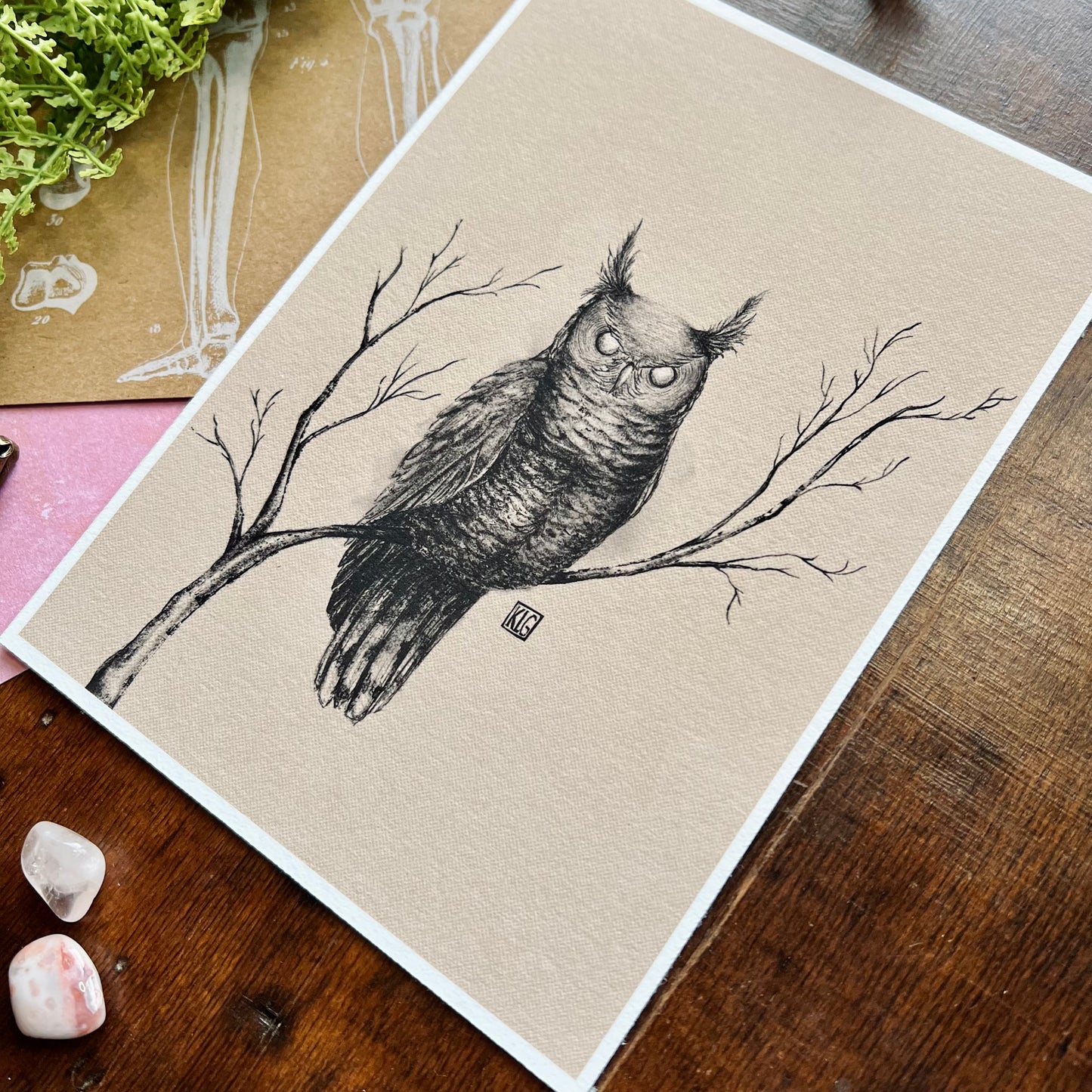 Ominous Owl Art Print