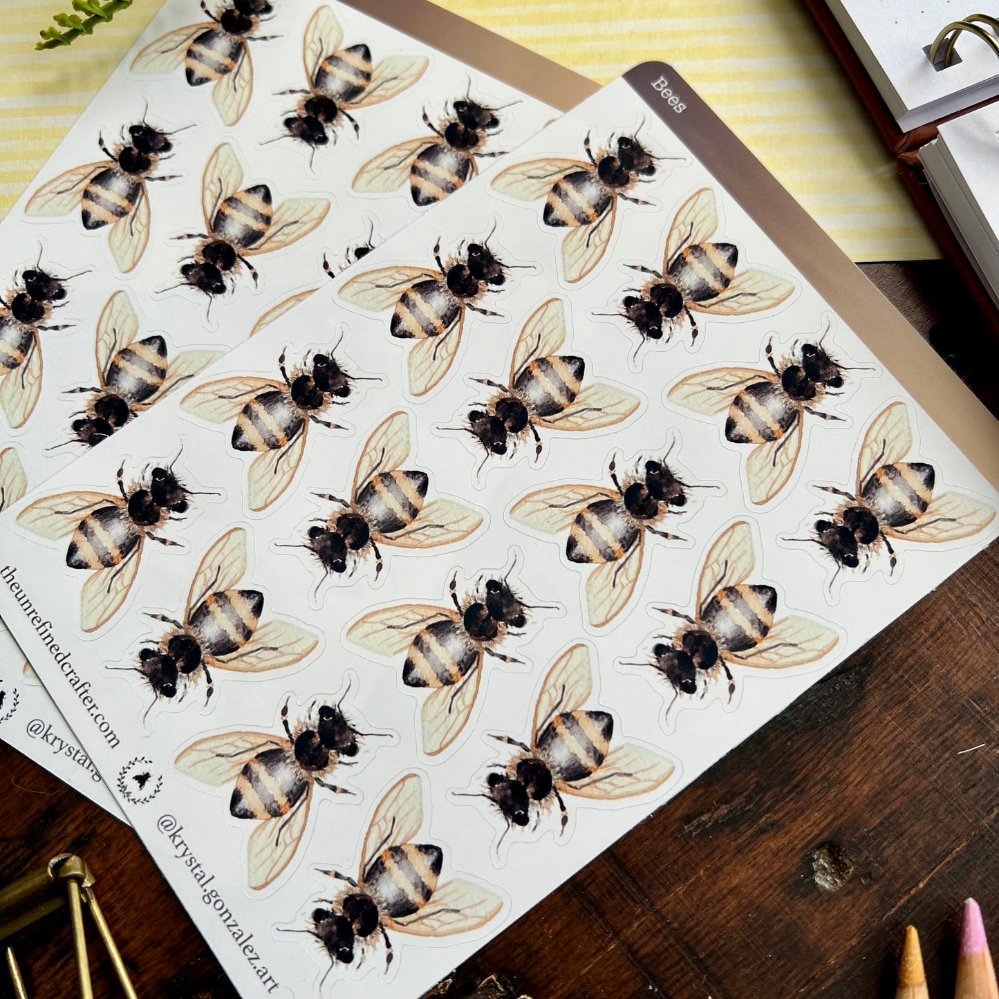 Bee Planner Sticker Sheet