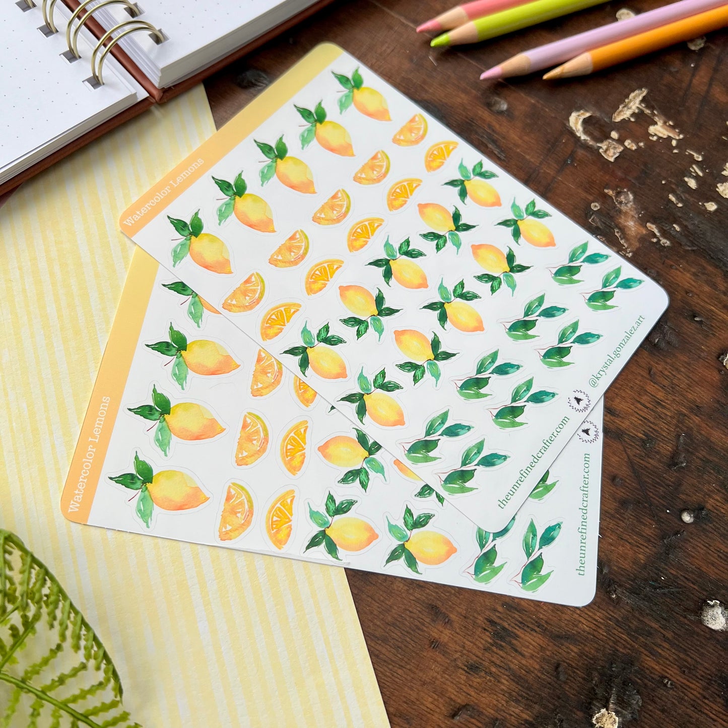 Lemon Planner Sticker Sheet