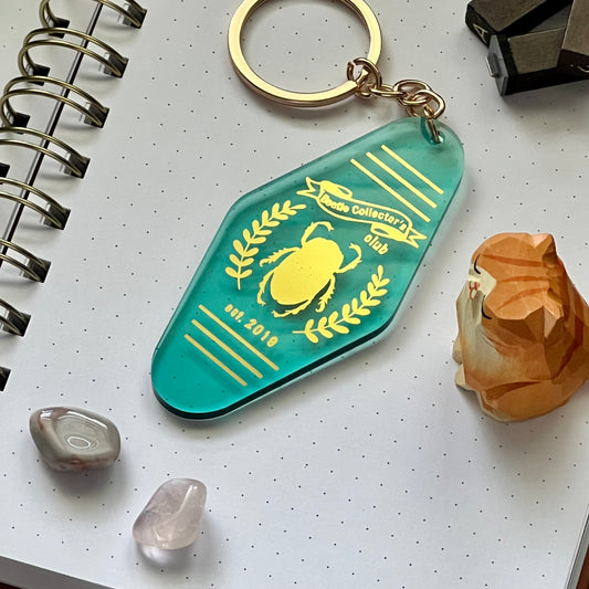 Beetle Collector's Club Retro Hotel Keychain