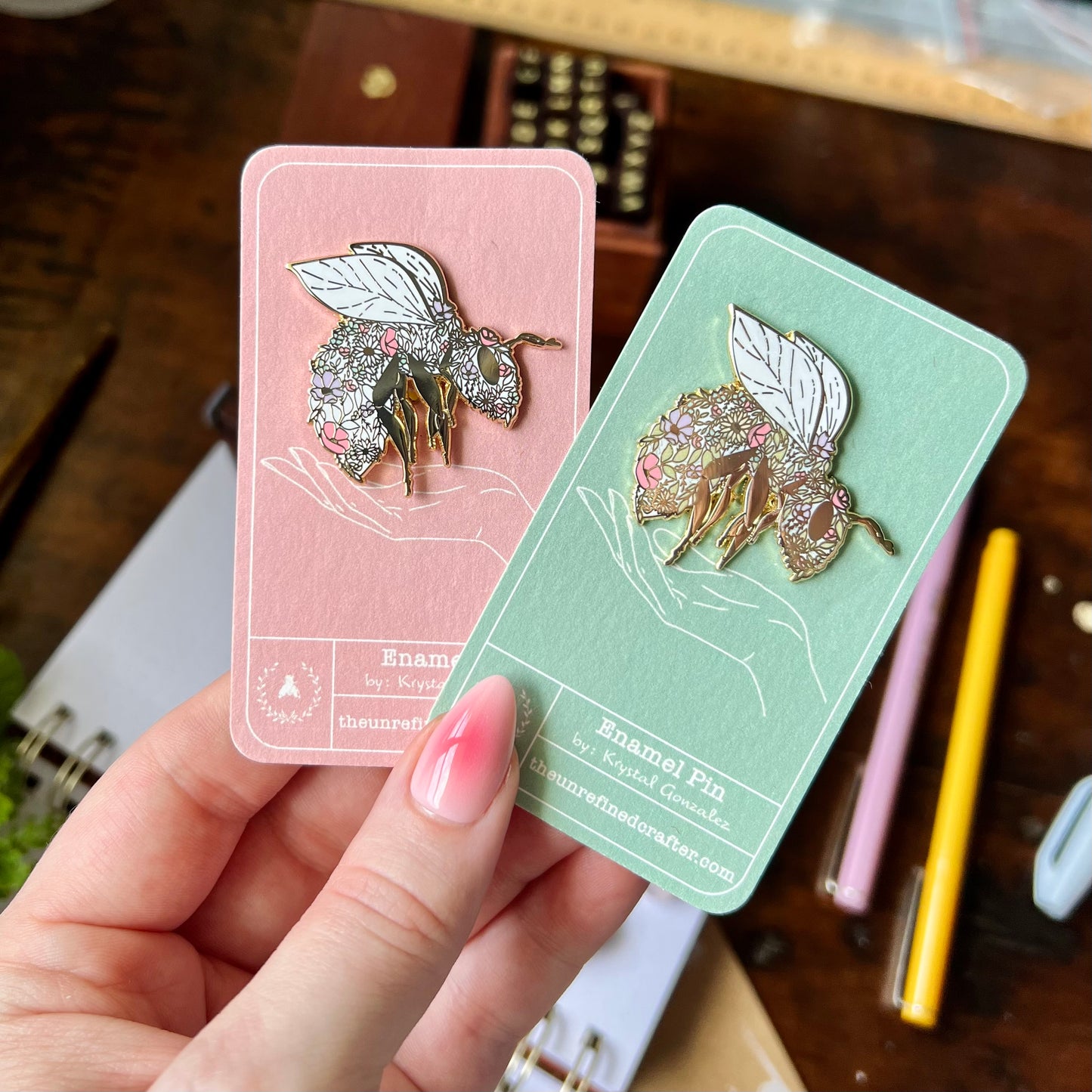 Floral Bee Enamel Pin