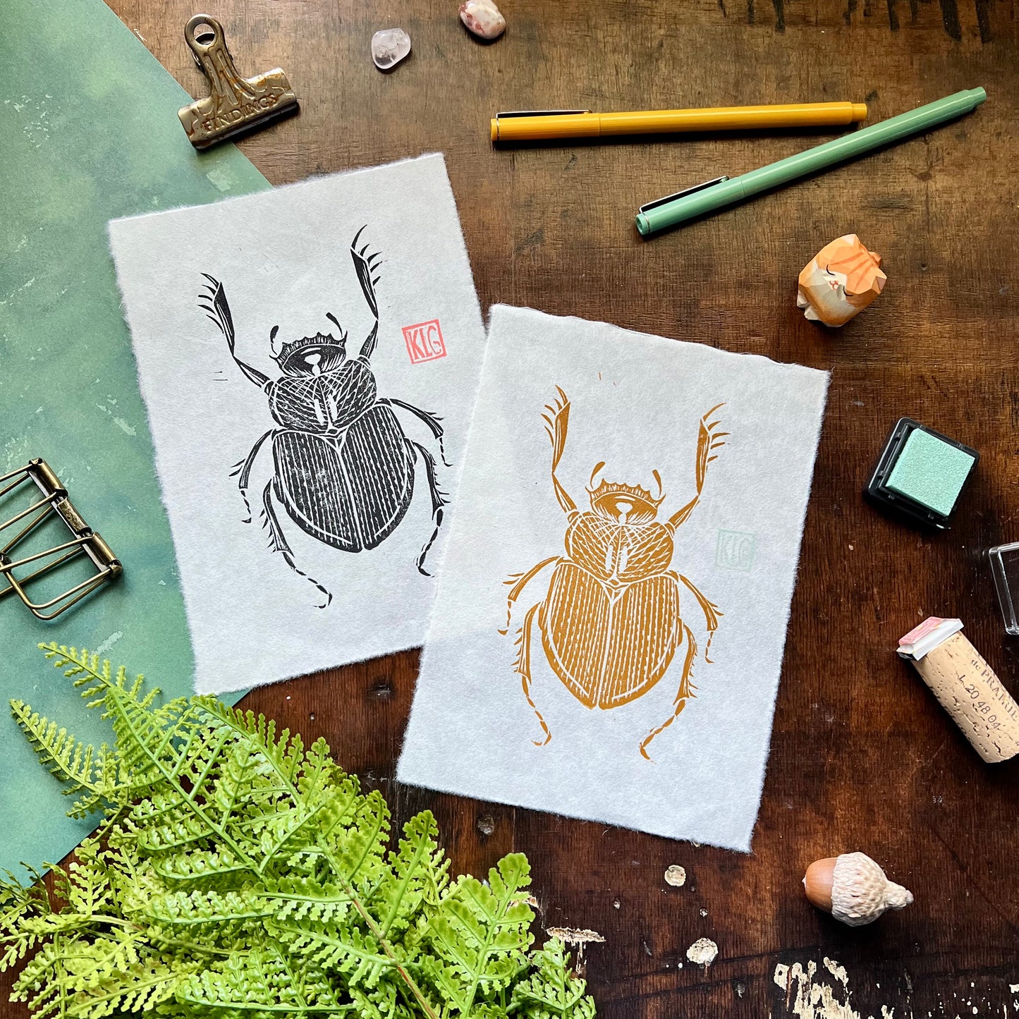 Beetle Lino Print (Open Edition)