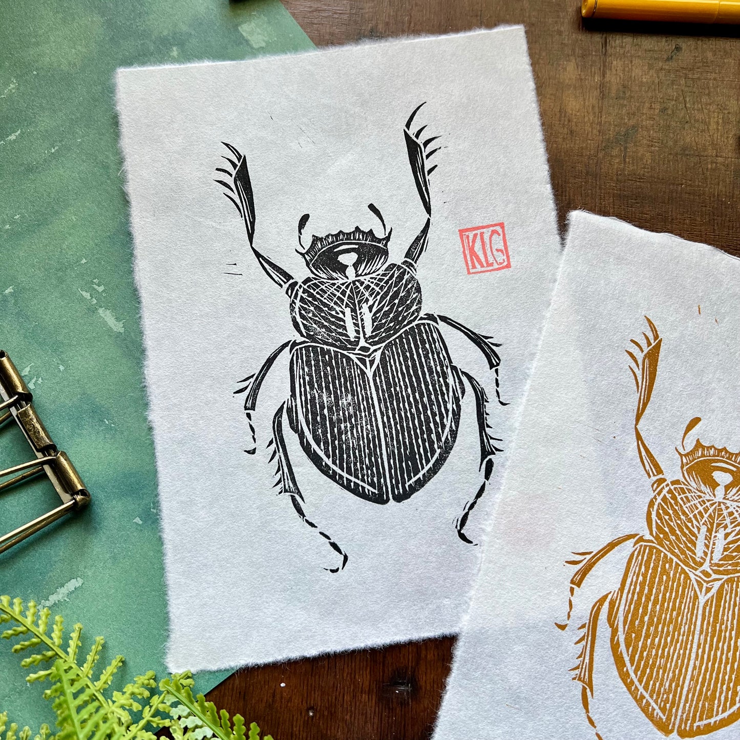 Beetle Lino Print (Open Edition)