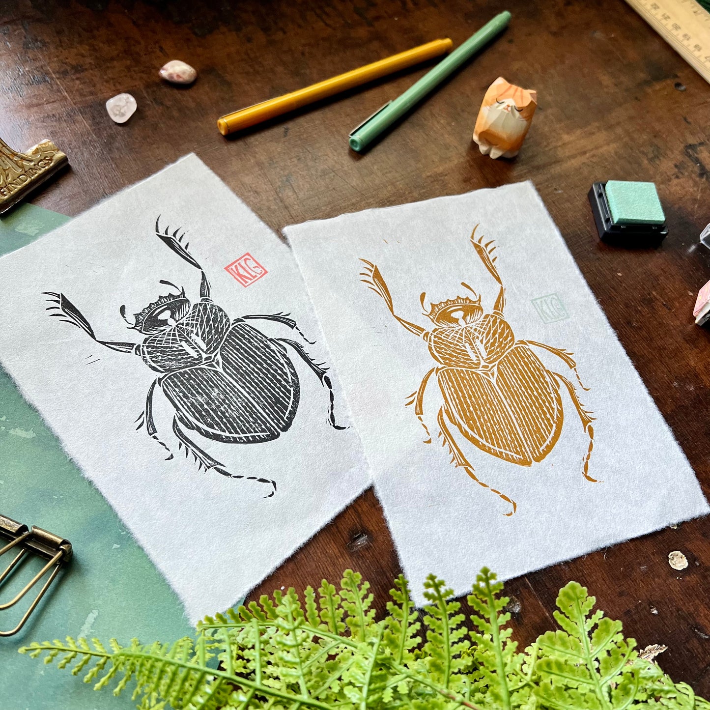 Beetle Lino Print (Open Edition)